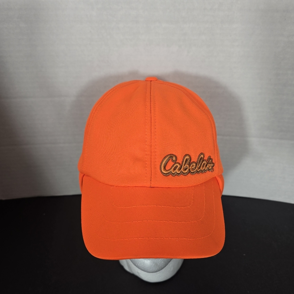 Cabela's Orange Hunting Trapper Hat Cap With Ear Flaps